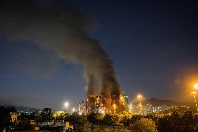 Hong Kongda yangın faciası: Gökdelende can kaybı 36ya yükseldi