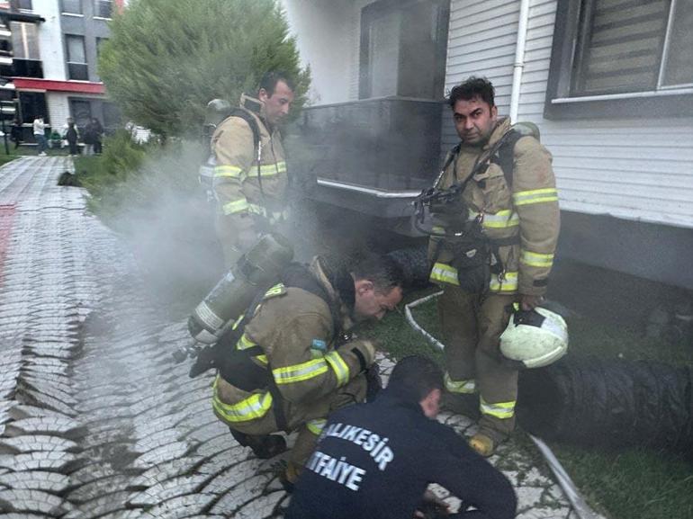 Balıkesir Edremit’te bodrum yangını: 6 kişi dumandan etkilendi