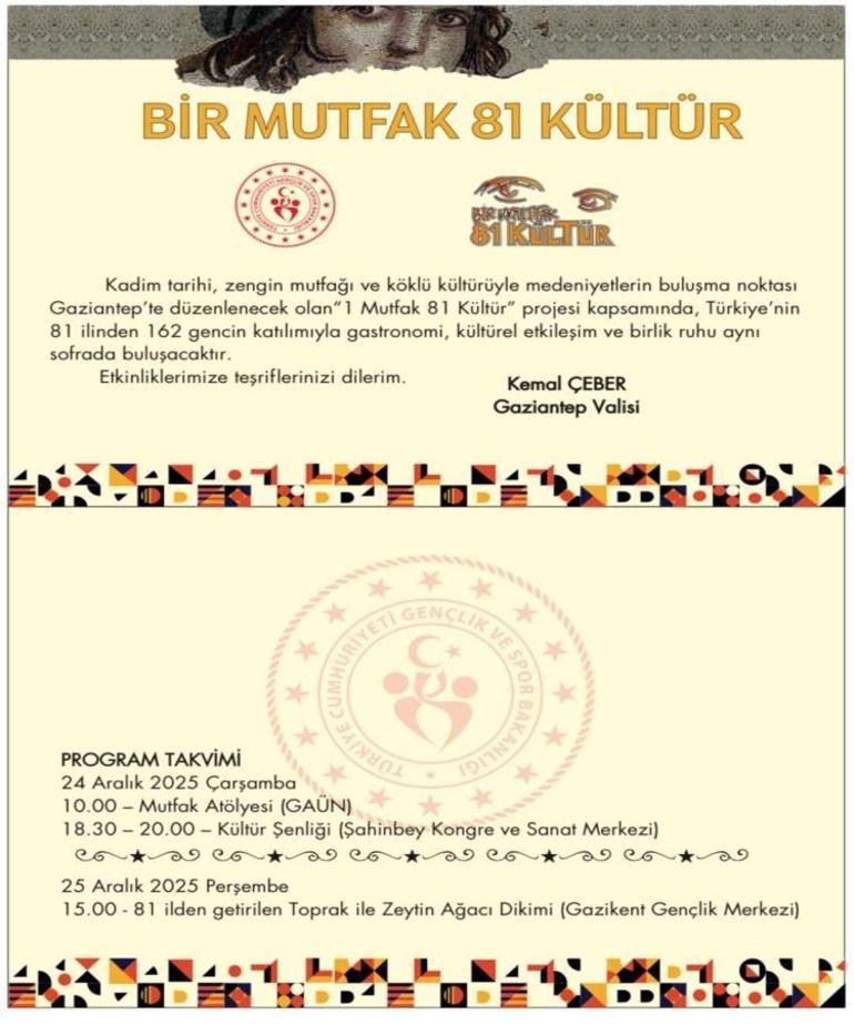 Gaziantepte 23 Aralıkta başlıyor: 81 ilden toplanacak Baharat Haritası geliyor