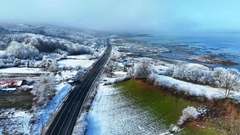 Samsunda cennetten bir köşe Beyaz gelinliğini giyen Ladik Gölü’nün güzelliği göz kamaştırdı