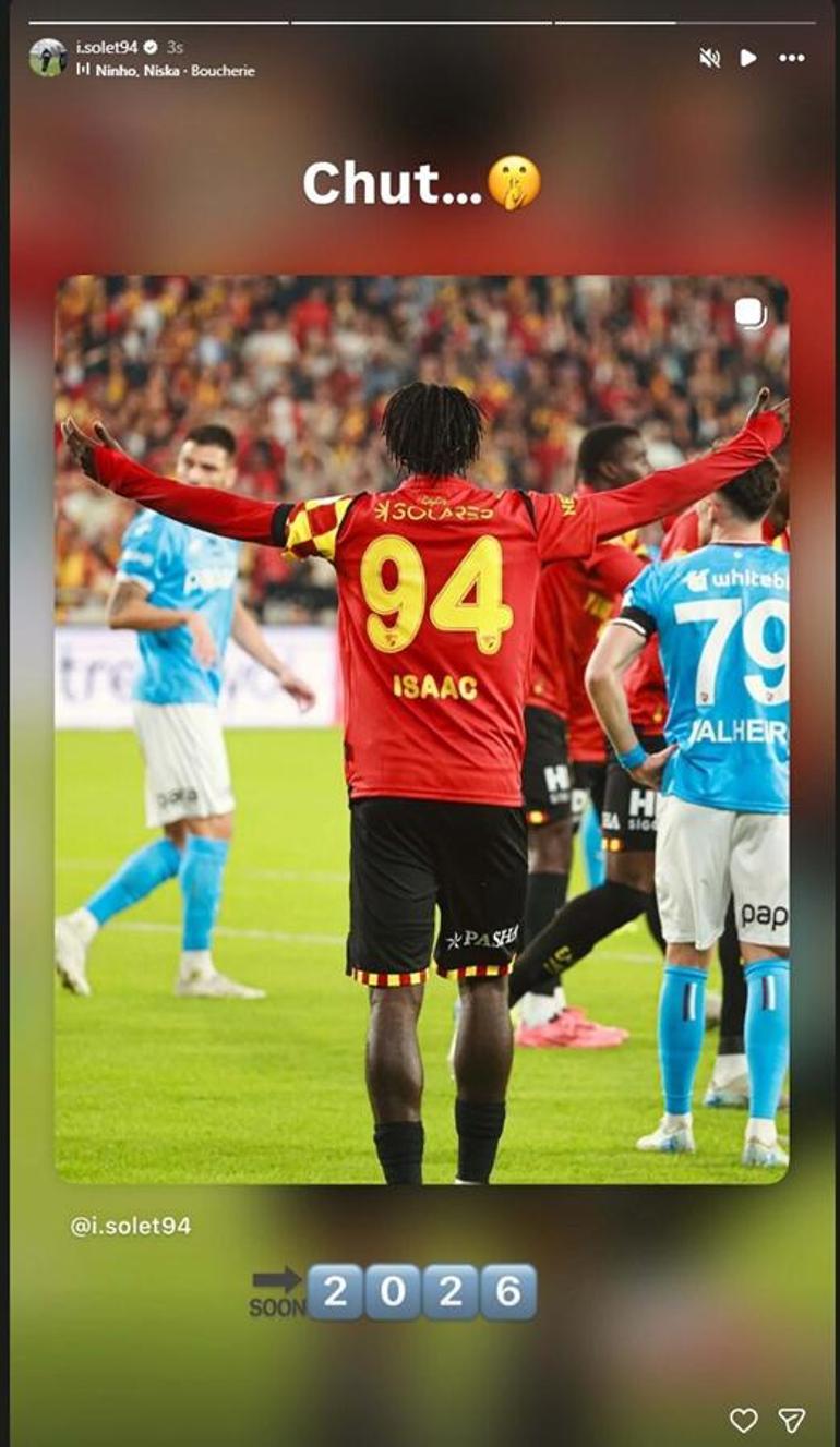 Isaac Solet, Göztepeye göz kırptı Formayı giyip paylaştı