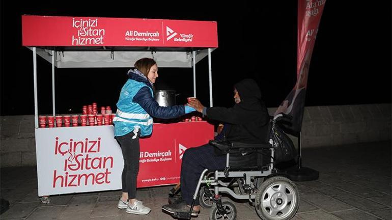 Yüreğirde iç ısıtan hizmet 5 noktada ücretsiz dağıtıldı
