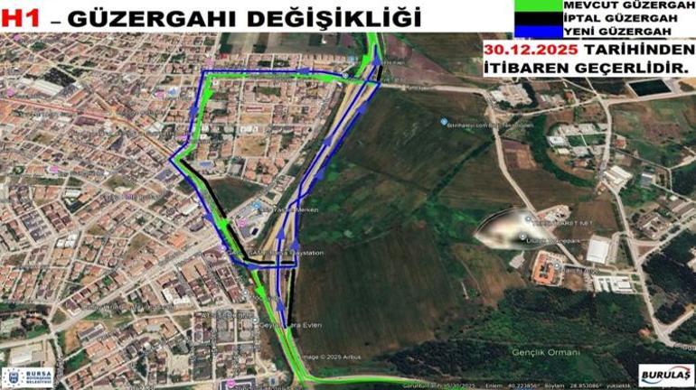 Bursalılar dikkat BURULAŞ duyurdu: İşte yeni güzergah detayları