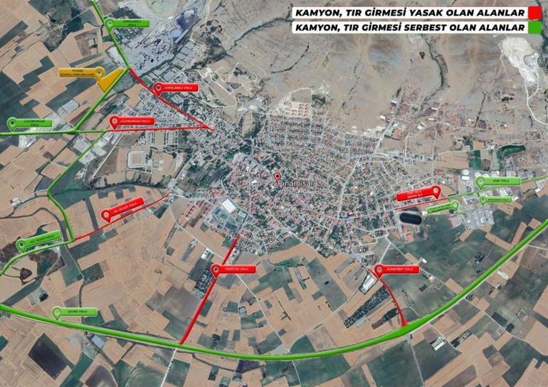Şehir trafiğini rahatlatacak karar Zorunlu tır parkı uygulaması başladı