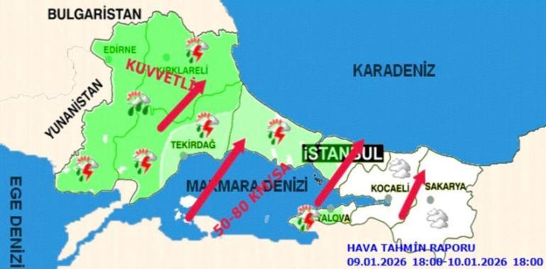 İstanbul Valiliğinden sağanak yağış ve kuvvetli rüzgar uyarısı