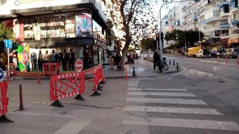 Antalyanın en yoğun caddesi kapatıldı Muratpaşada dev çalışma başlıyor