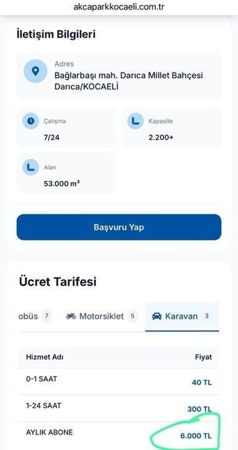 Darıca Millet Bahçesi’nde zorunlu park alanı ücretli oldu