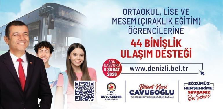 Denizlide ortaokul ve lise öğrencilerine ücretsiz ulaşım: Son başvuru tarihi belli oldu