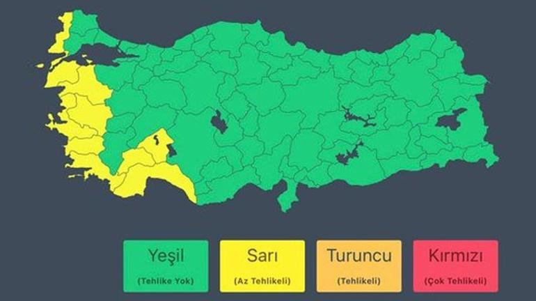 İçişleri Bakanlığı’ndan 10 il için sarı kodlu uyarı Dikkat: Fırtına ve kar geliyor