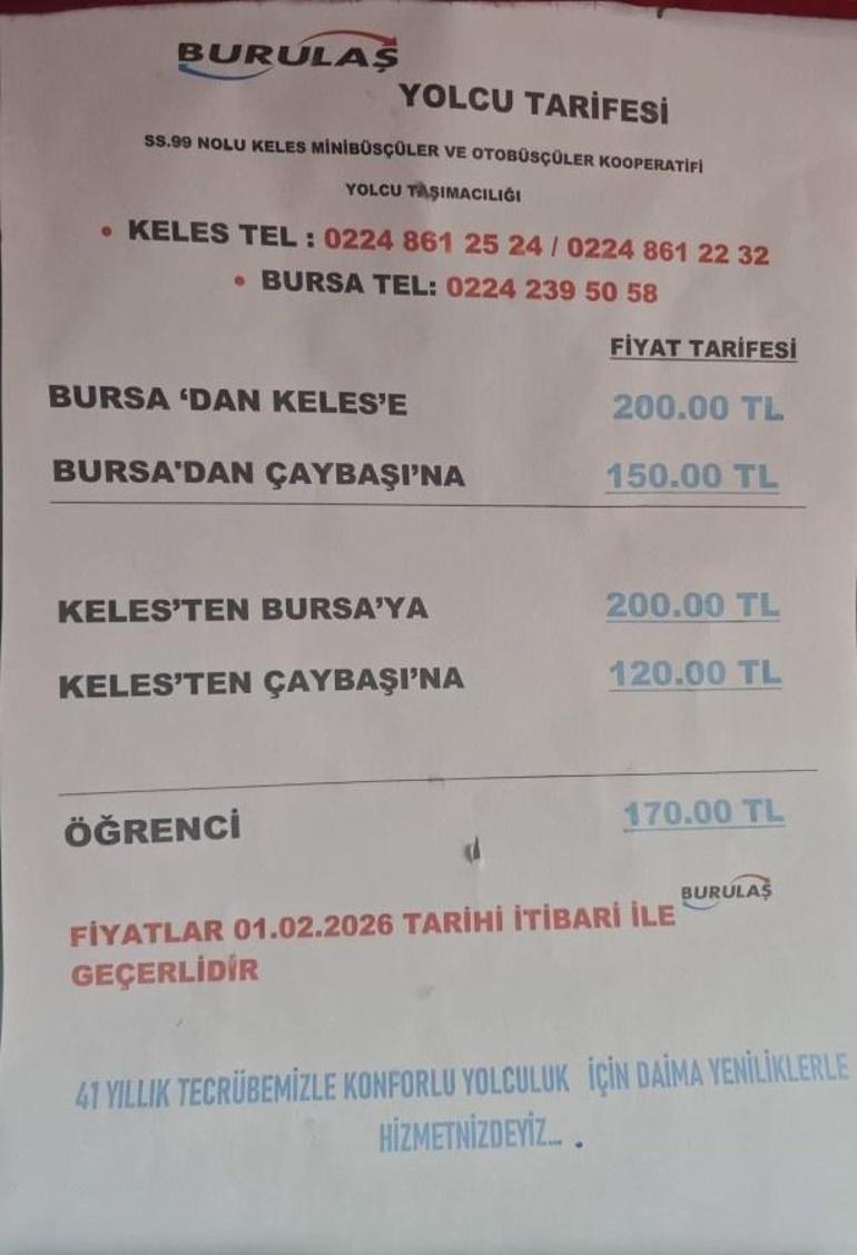 Bursada zamlı tarife başladı: İki hatta fiyat güncellendi 200 TLye kadar çıktı