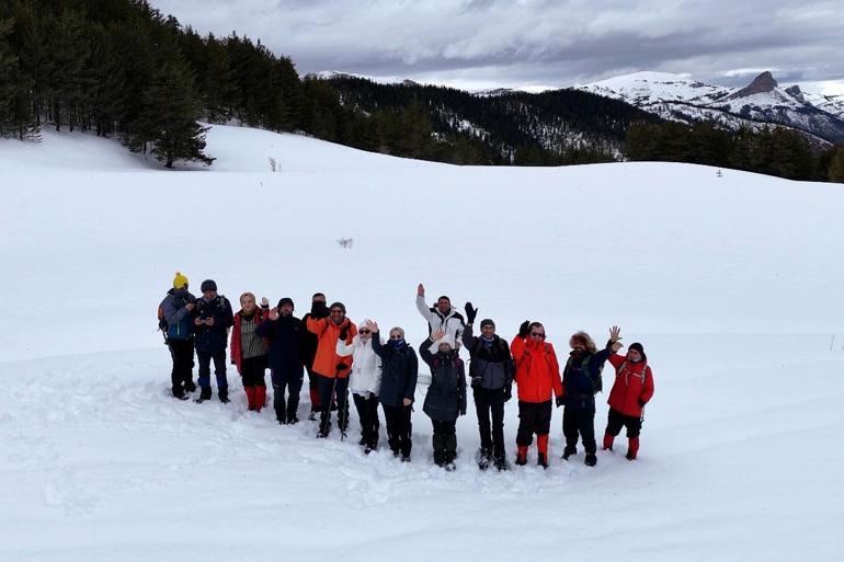 Tersun Dağı’nda kar kalınlığı 1,5 metreyi buldu, İsviçre Alplerini aratmayan manzaralar ortaya çıktı