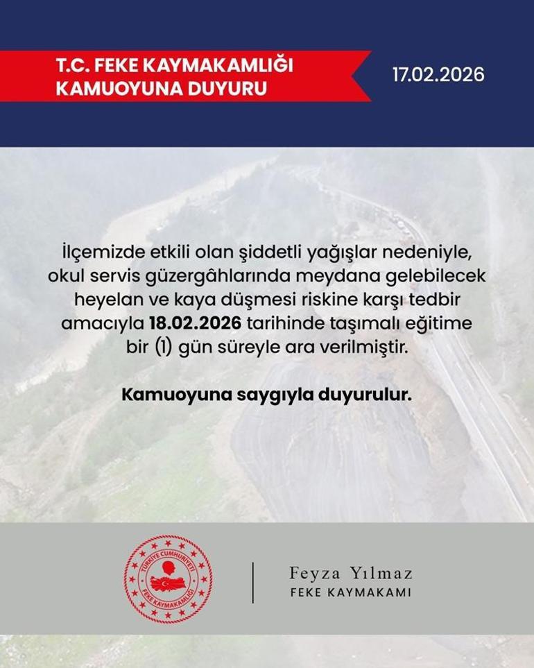 Kaymakamlıktan açıklama geldi Bir ilçede eğitime ara verildi