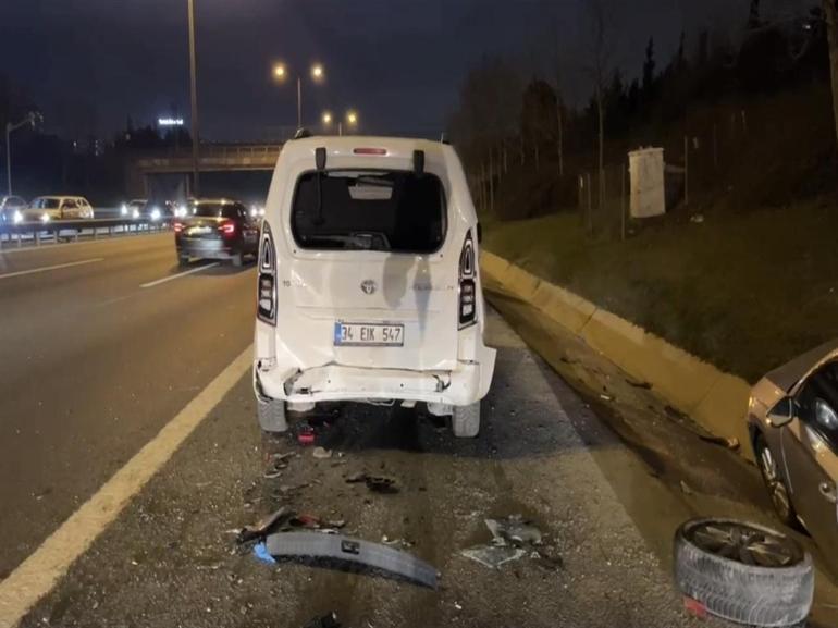 İstanbulda korku dolu anlar: 1 tır 4 araç kaza yaptı 5 yaralı