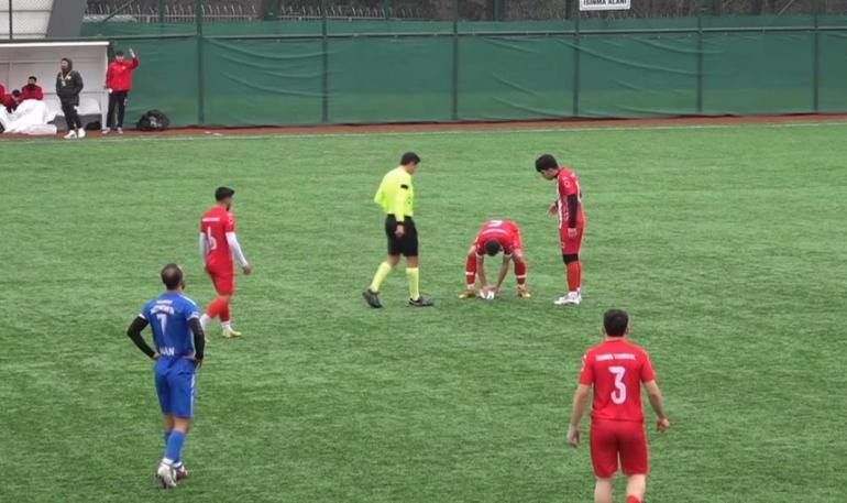 1. Amatör Lig Play-Off Final maçında top çarpan martı, kalp masajıyla hayata döndü