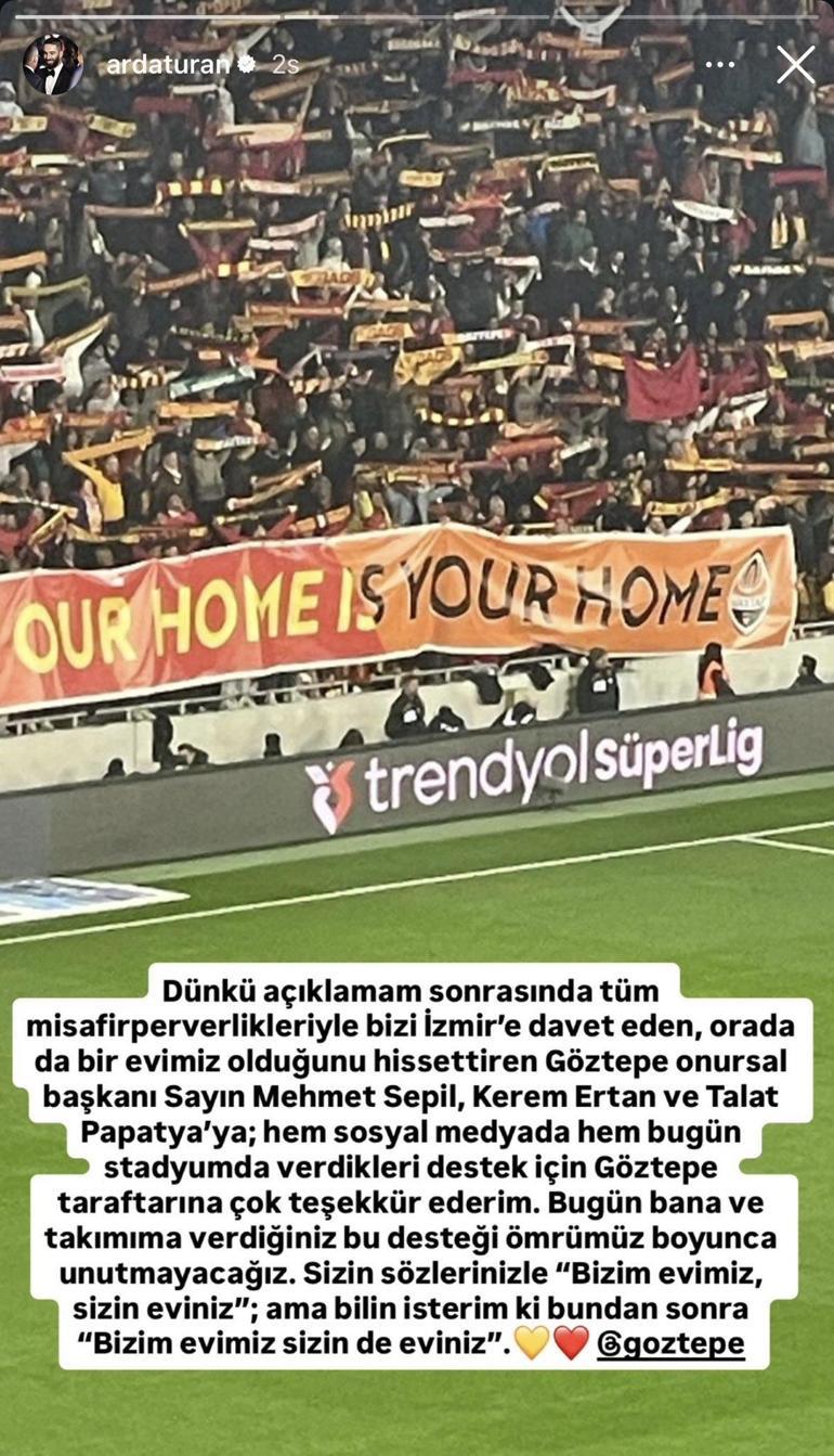 Arda Turandan Göztepe paylaşımı: Ömrümüz boyunca unutmayacağız