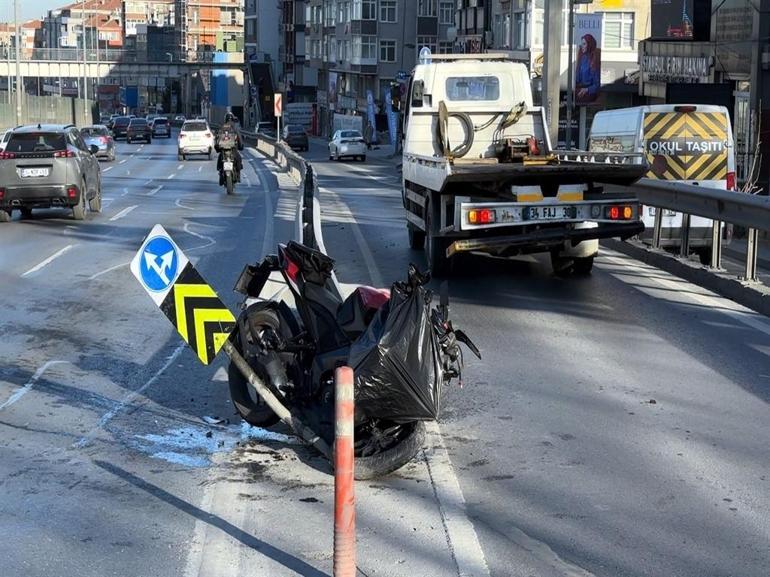 Motosikletiyle bariyere çarptı: Ağır yaralı