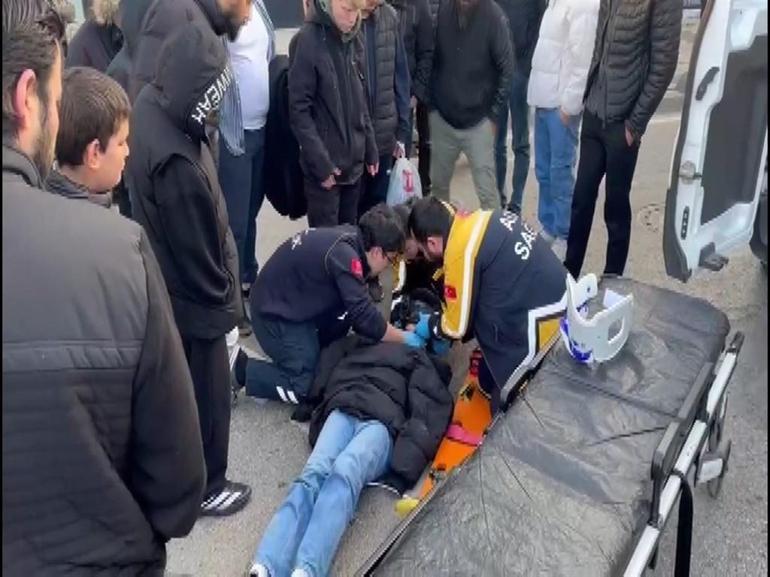 Yayaya çarpmamak için hayatından oluyordu