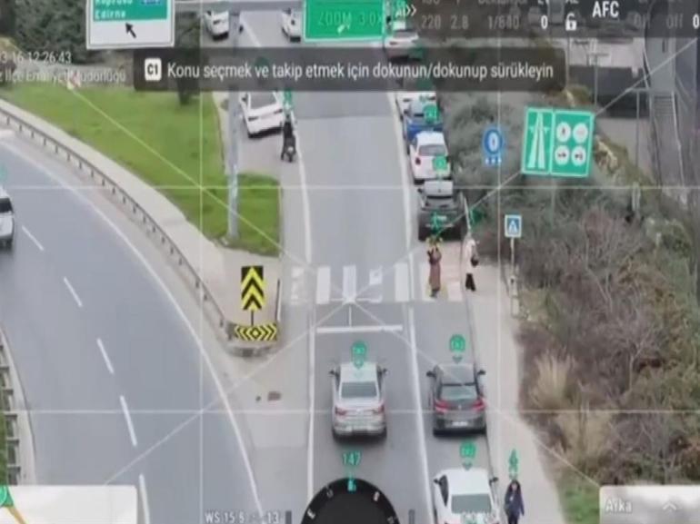 Beykozda dron destek verdi: 58 sürücü cezadan kaçamadı