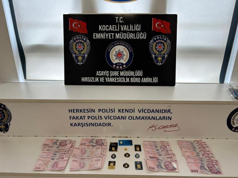 İzmitte içinde altın bulunan çelik kasayı çaldı, polis evinde yakaladı