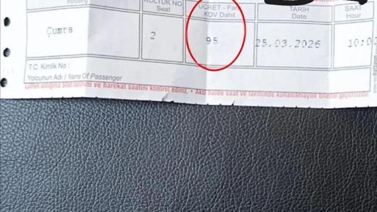 Tek otobüs hattına zam geldi: 70 TLden 95e çıktı