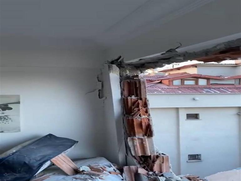 İstanbulda hasarlı bina paniği Derhal tahliye edildi