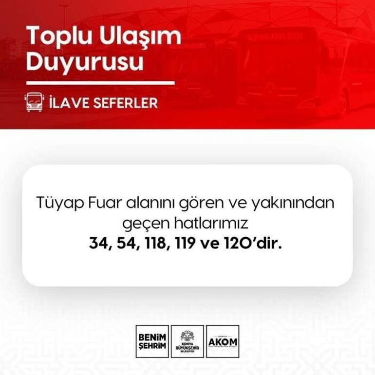 Konya’da özel otobüs seferi Bu tarihlere dikkat