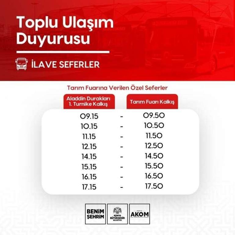 Konya’da özel otobüs seferi Bu tarihlere dikkat