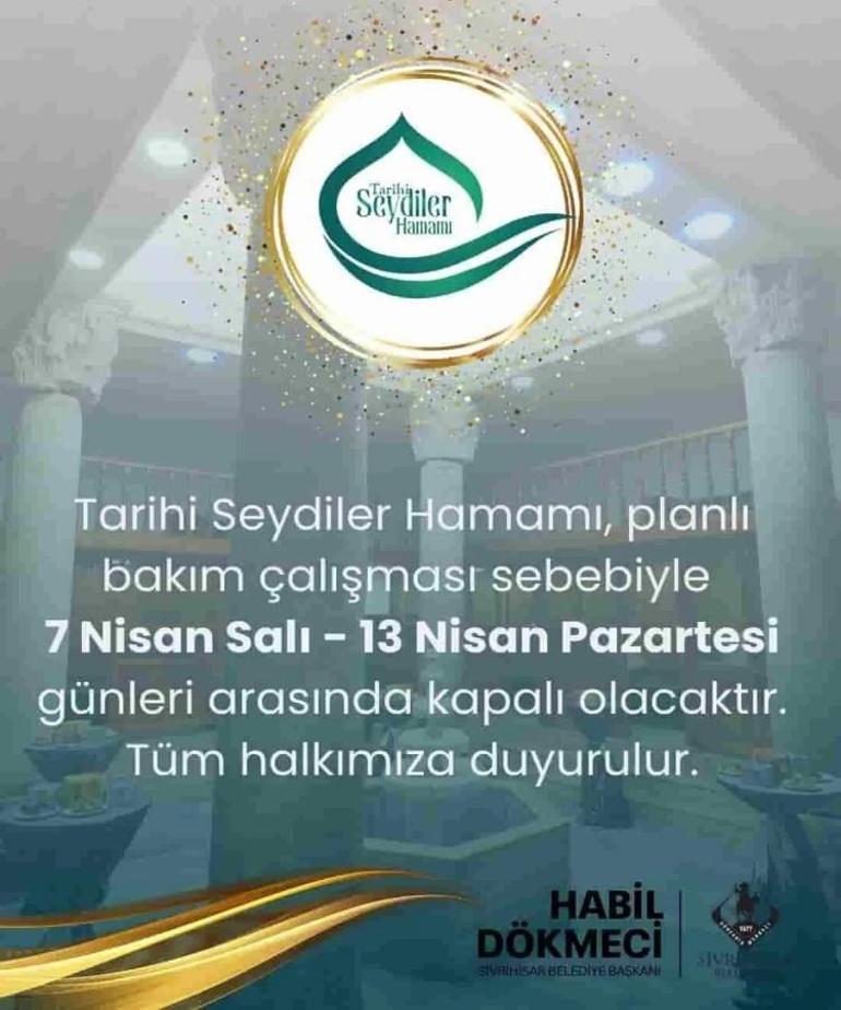 Eskişehirin tarihi eseri 1 hafta kapatılacak Belediye duyurdu