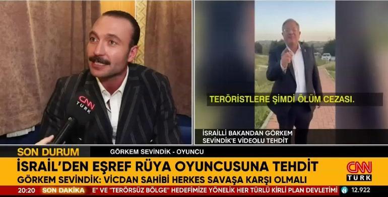 Kadir Baba’ya İsrailden tehdit Görkem Sevindik: Tepkimin arkasındayım, her yerde zulme karşıyım