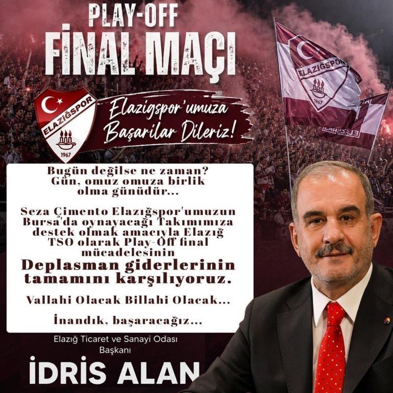 Başkan İdris Alan, Elazığspor’un kritik deplasman giderlerini karşıladı
