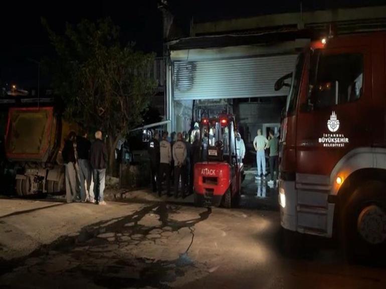 Başakşehirde TIR yangını son anda söndürüldü
