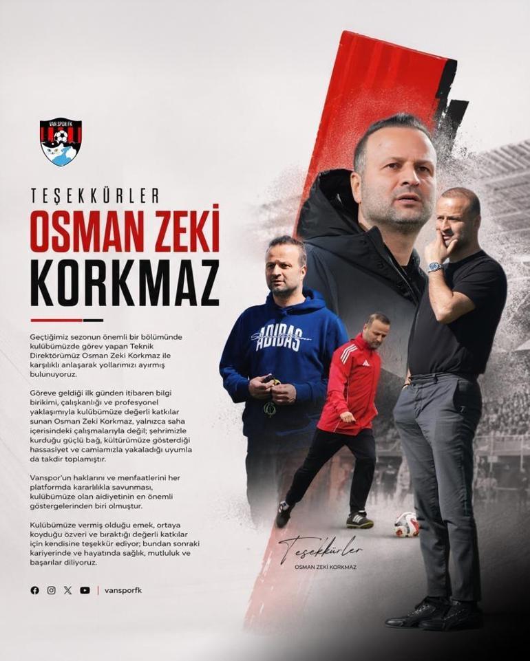 Vansporda bir dönem bitti Ayrılık resmen açıklandı