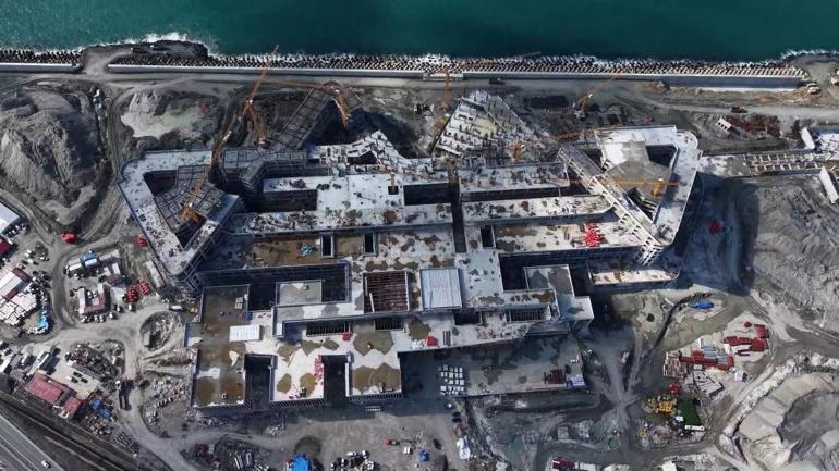 Rizede yapımı devam ediyor Sağlık turizmiyle de ön plana çıkacak