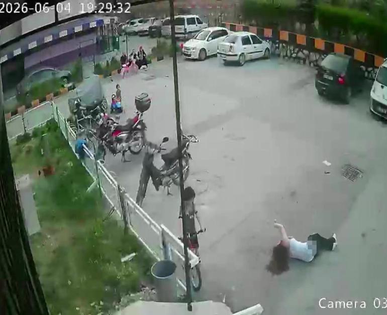 12. kattan düşen 14 yaşındaki kız çocuğu hayata tutundu: Düşme anı kamerada