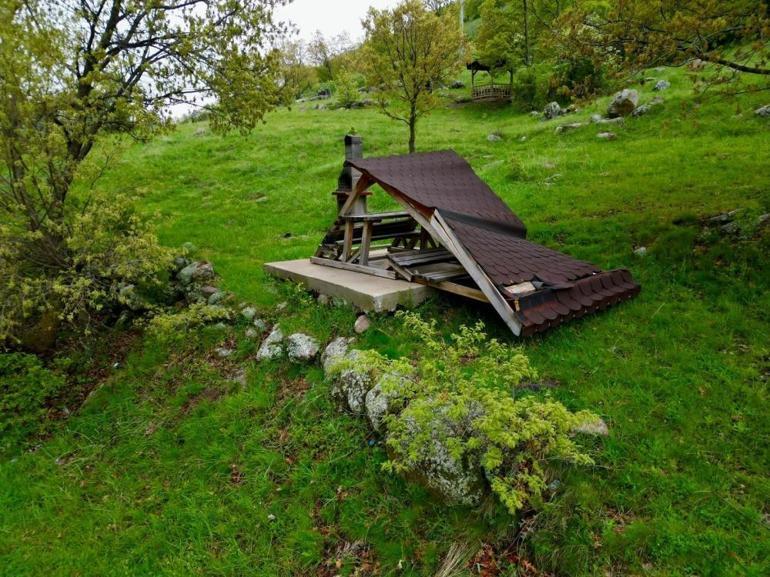 Kemerkaya Yedikapı Tabiat Parkı vandalların hedefi oldu, milyonluk zarar oluştu