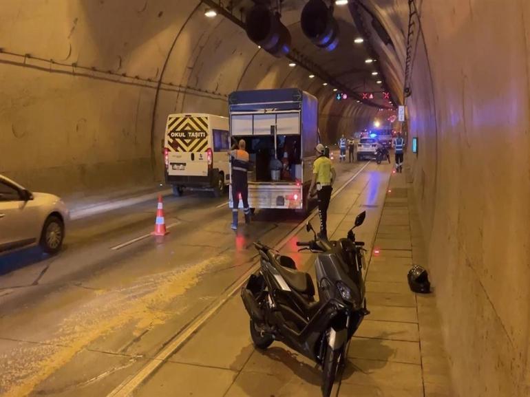 Şişlide tünele yağ döküldü: Yunus polisi ve 2 motosikletli yaralandı