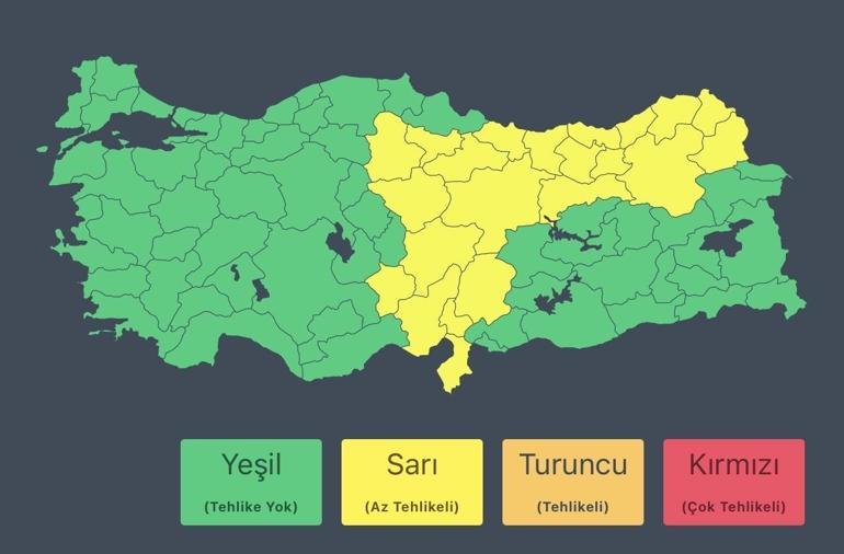 AFADdan sağanak uyarısı Bu illerde yaşayanlar dikkat: Sel, su baskını, yıldırım, dolu ve heyelan meydana gelebilir