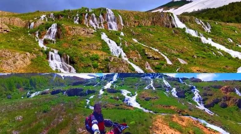 Erzincan’da kimsenin bilmediği o noktaya motorlarla girdiler Kamerayı açtıklarında karşılarına çıkan manzaraya inanamadılar