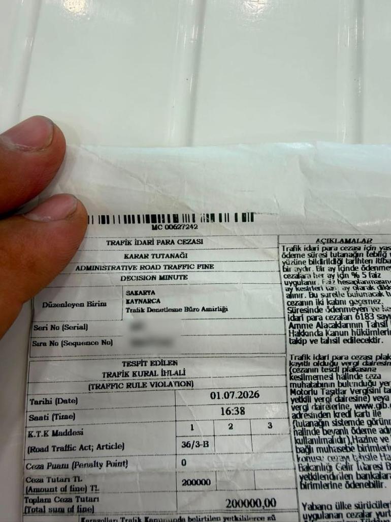 Sakaryada motosikletle döner almaya gitti, 200 bin TL ile döndü
