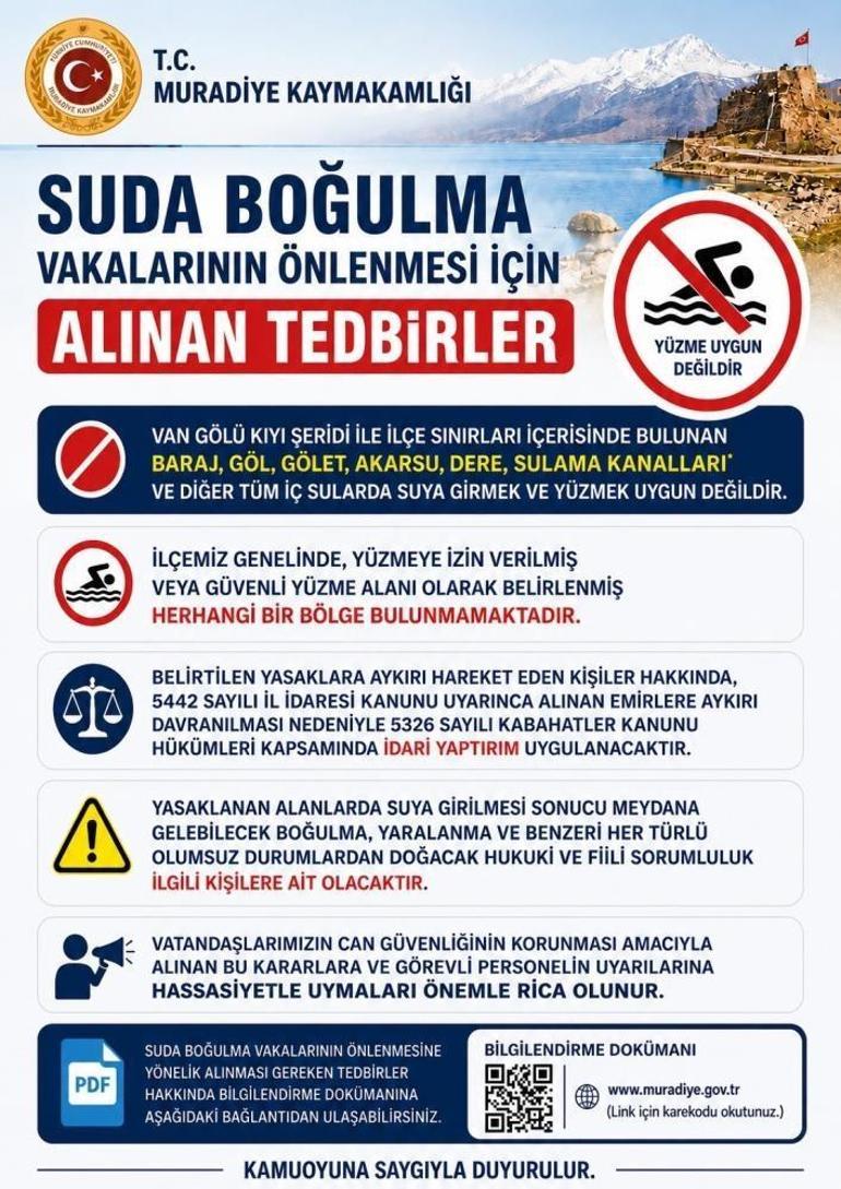 Van Gölünde yüzmek yasaklandı Açıklama geldi