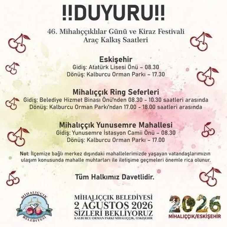 Eskişehirdeki festivale ücretsiz ulaşım noktaları duyuruldu
