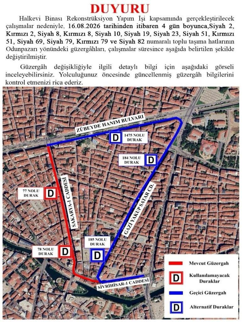 Eskişehirin göbeğindeki cadde kapanıyor, güzergahlar değişiyor: Büyükşehirden son dakika uyarısı