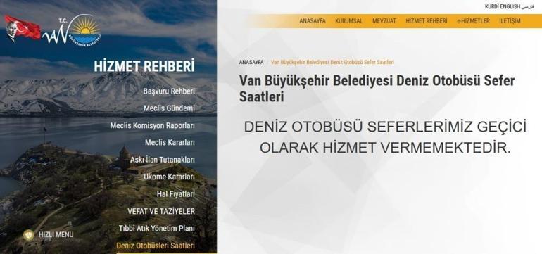 Yaz geldi geçti Van Büyükşehir Belediyesinin deniz otobüsleri bu yaz da çalışmadı