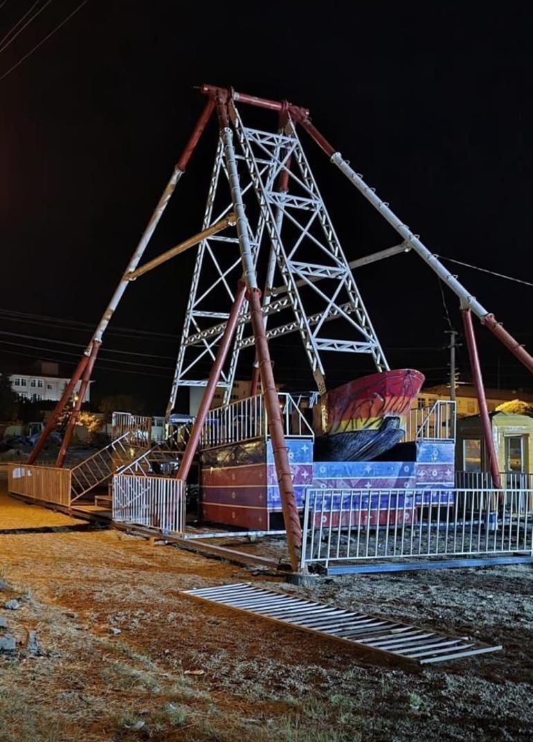 Lunaparktaki işçi gondoldan düşerek yaralandı