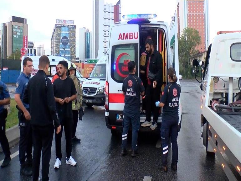 Ataşehirde taklalar atıp durabildi: Cadde üzerinde korkunç anlar yaşandı