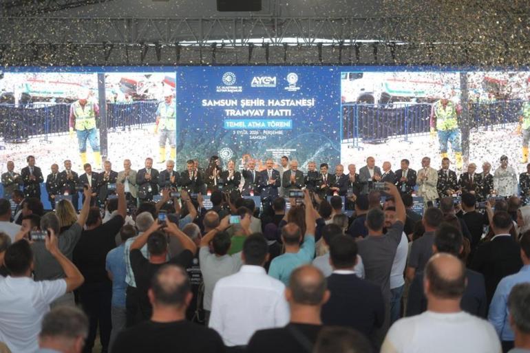 Samsun Şehir Hastanesi Tramvay Hattının temeli atıldı Raylı sistem ağı 50 kilometreye yaklaşacak