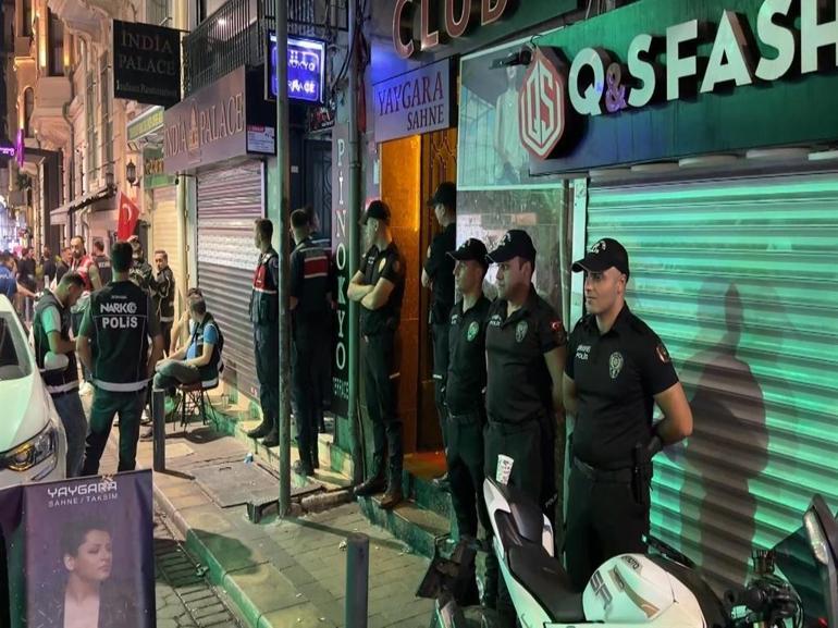 Beyoğlu ve Şişlide gece denetimi: Onlarca polis katıldı