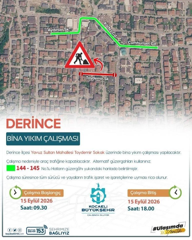 Kocaeli’de sabah başlıyor, akşama kadar sürecek