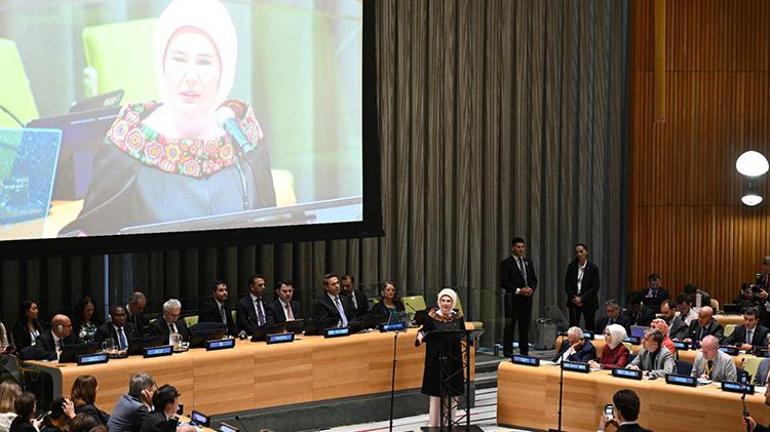 Emine Erdoğandan New Yorkta önemli mesajlar İklim ve çocukların güvenliği için ortak mücadele çağrısı