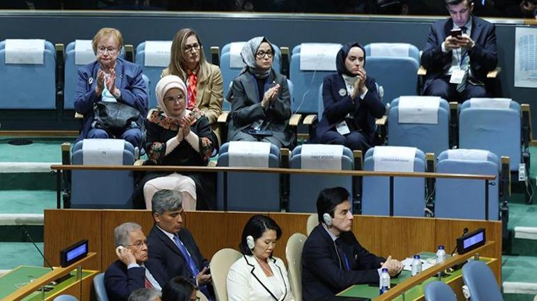 Emine Erdoğandan New Yorkta önemli mesajlar İklim ve çocukların güvenliği için ortak mücadele çağrısı